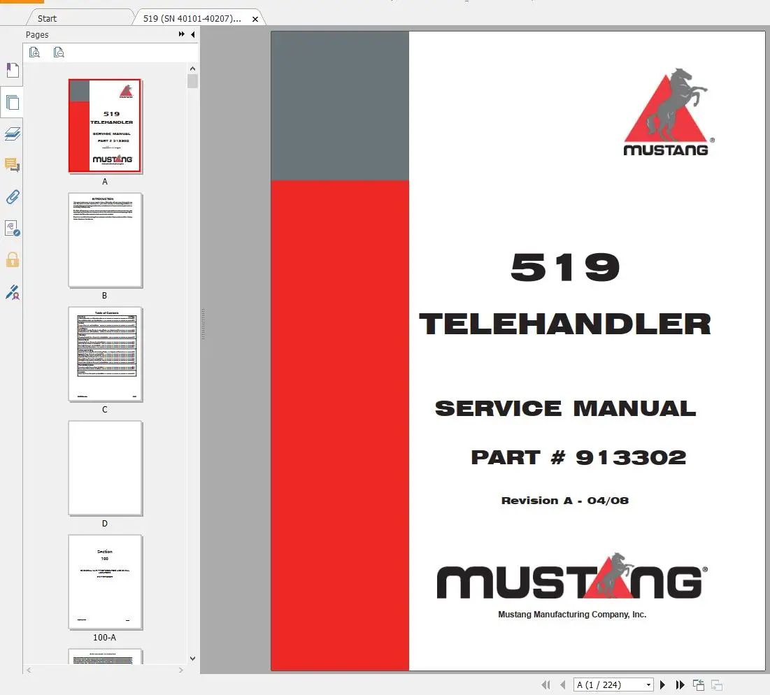 AutoDVD2 Mustang Machinery Équ - Heavy Equipment Pdf avis et prix