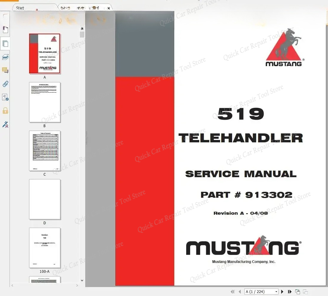 AutoCD Mustang Machines Équipe - Heavy Equipment Pdf avis et prix