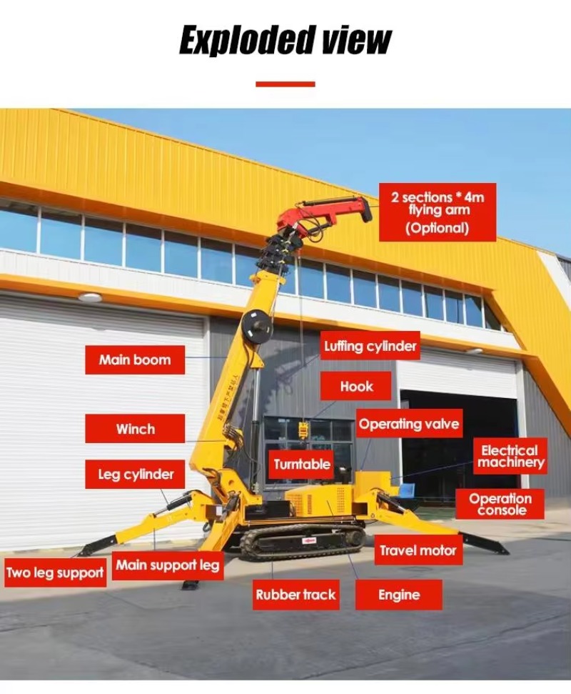 Grue araignée hydraulique 8T,  - Heavy Equipment Handling avis et prix